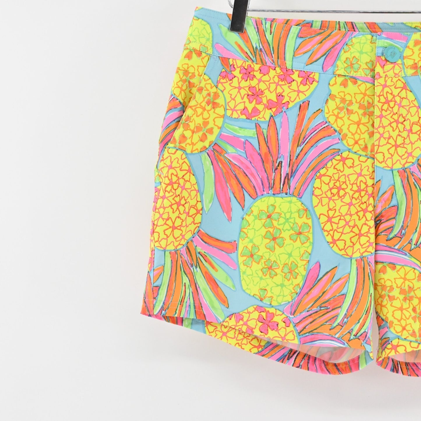 CHUBBIES Swim Trunks Mens Size M The Hooligans Multi Neon Pineapple Print Lined