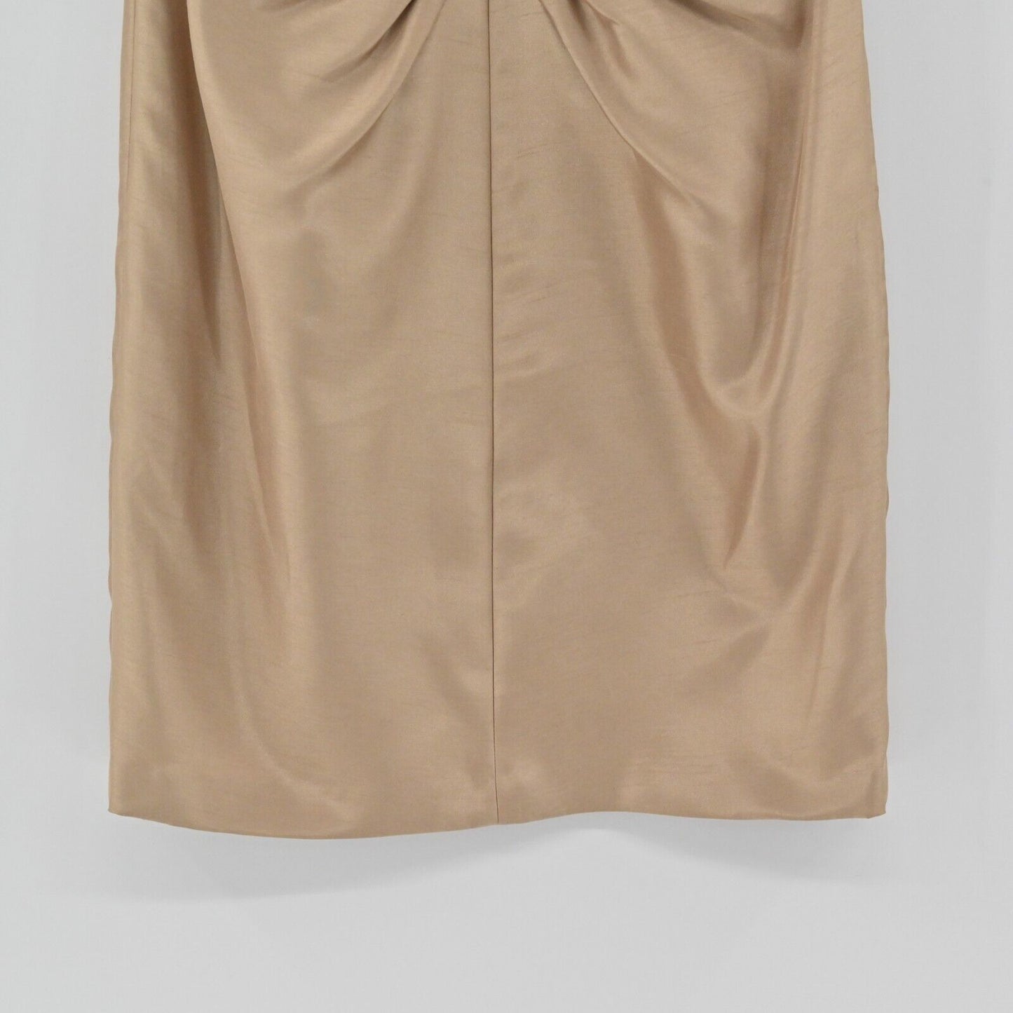 JESSICA HOWARD Dress Womens Sz 10 Champagne Pleated Rhinestone Sleeveless Sheath