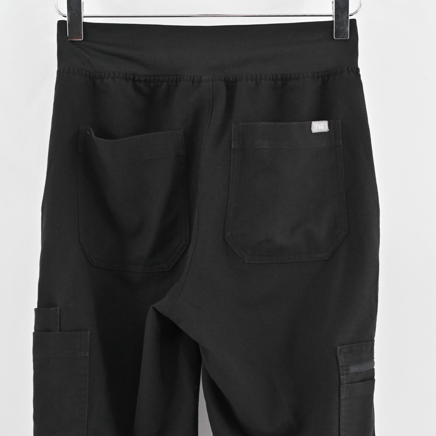 FIGS Womens Scrub Yola Pants Size XS Black High Waisted Skinny Zip Pocket Casual