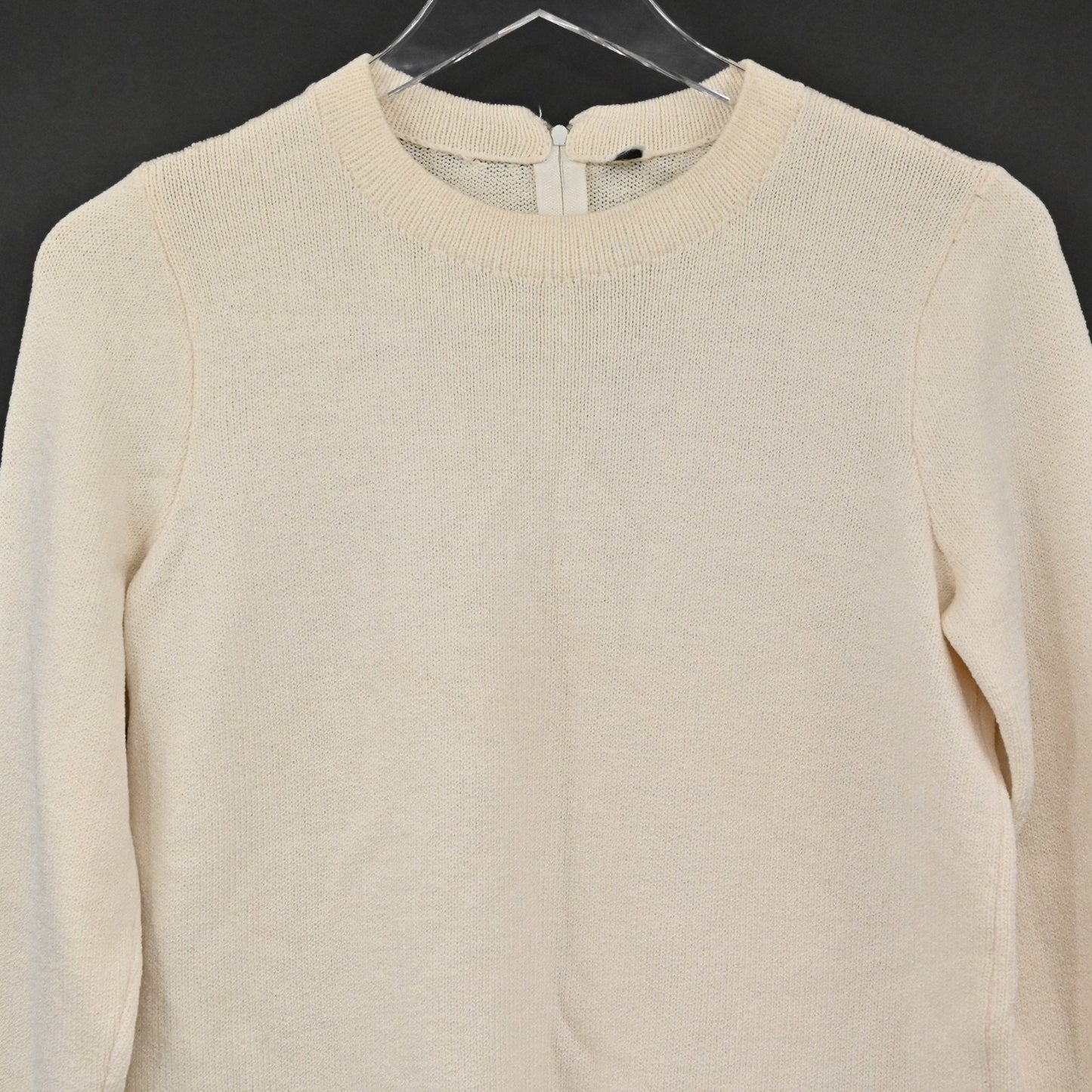 Vtg ST JOHN Womens Santana Sweater Size XS Cream Wool Knit USA 90s Separates