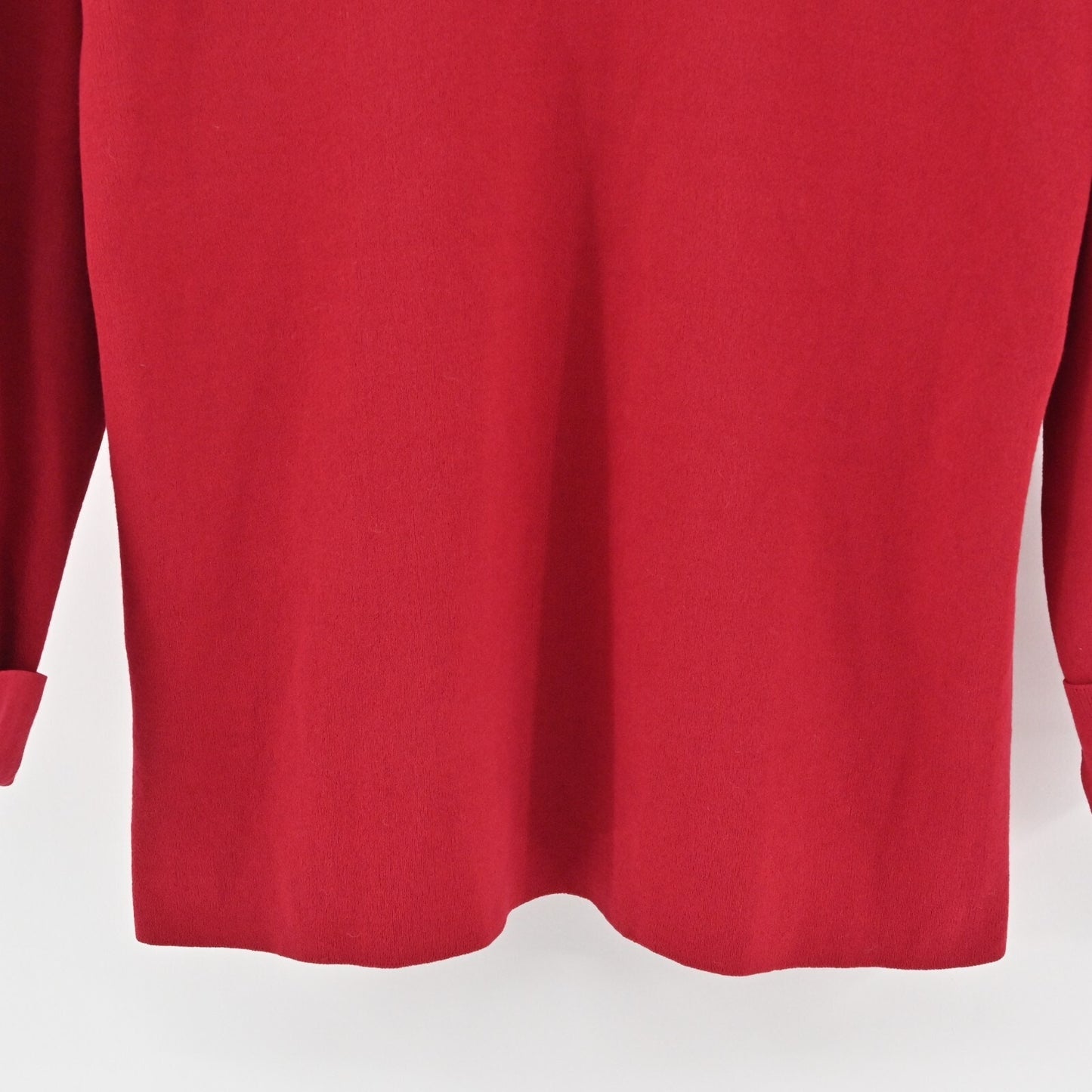 EILEEN FISHER Cardigan Womens Size S Red Italian Yarn Knit Open Front Sweater