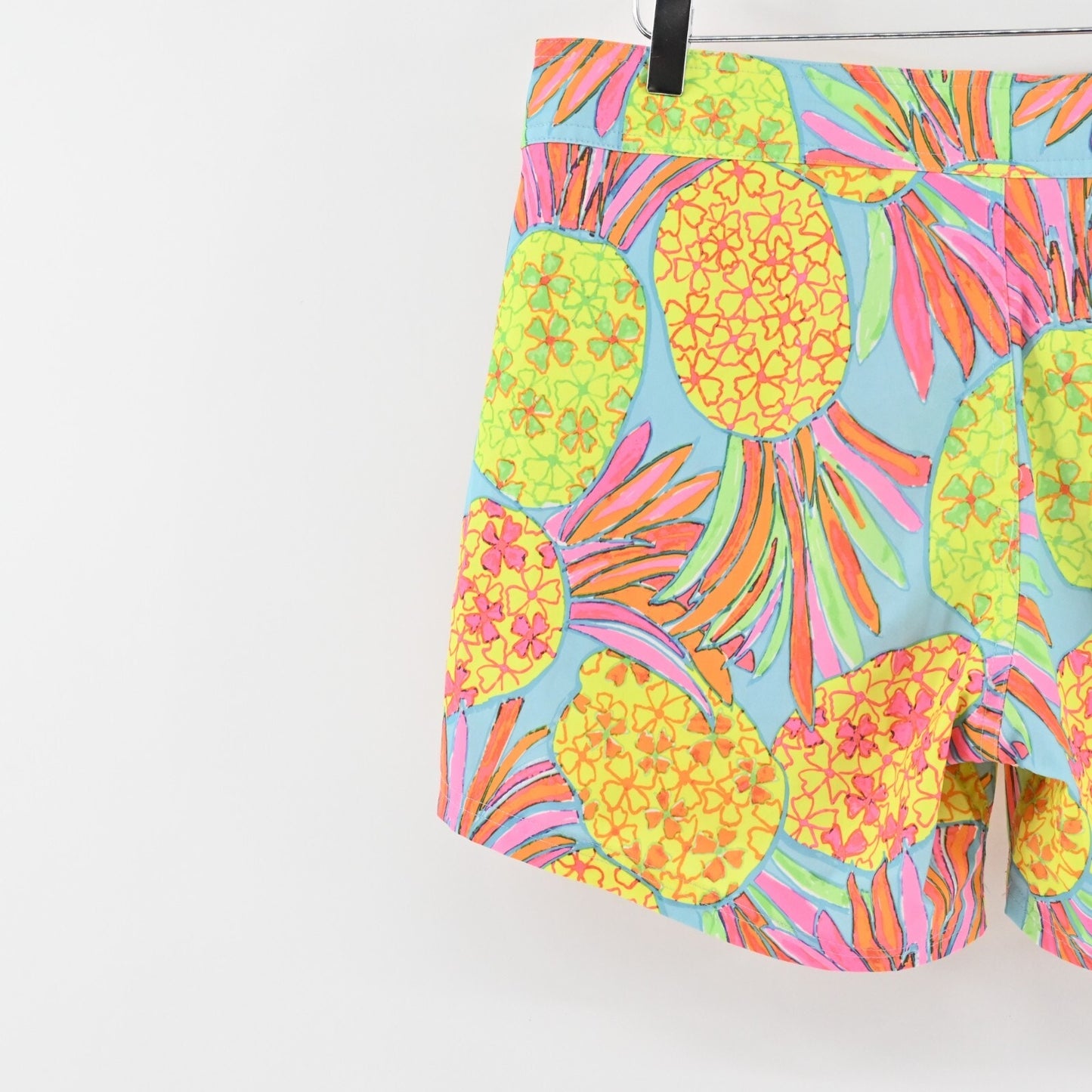 CHUBBIES Swim Trunks Mens Size M The Hooligans Multi Neon Pineapple Print Lined