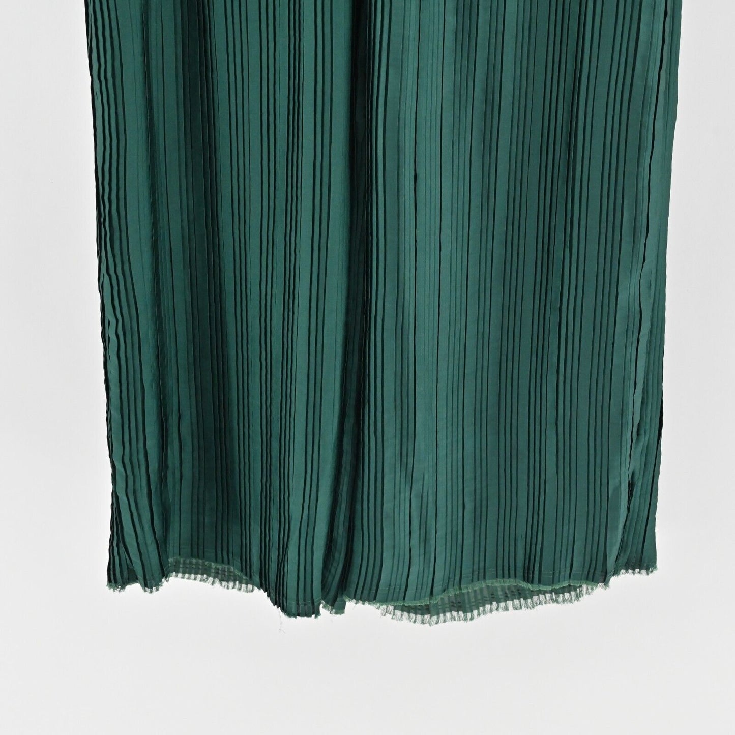 ZARA Pants Womens Size S Emerald Green Pleated Wide Leg Casual Pull On NEW