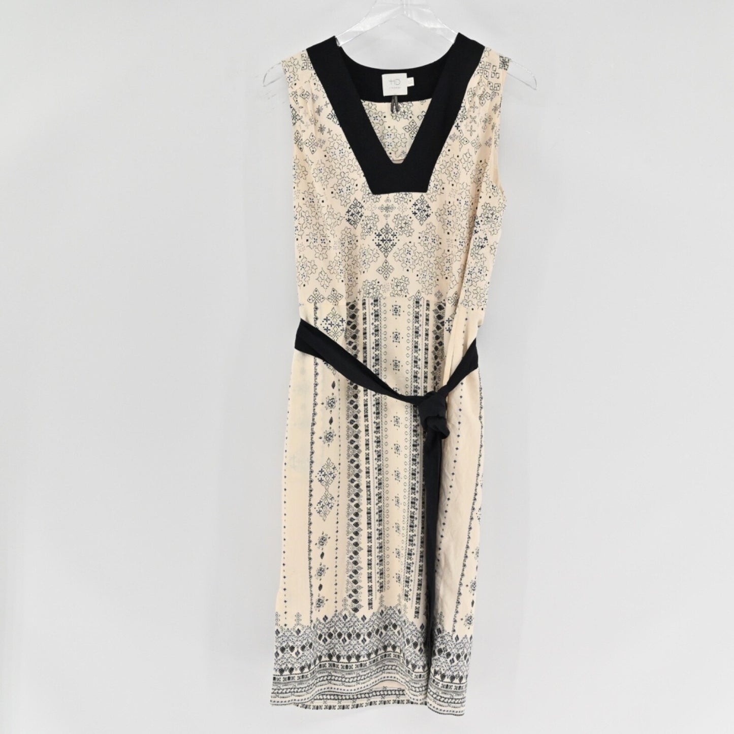 Anthropologie Womens Even Tide Shift Dress Size 4 HD IN PARIS Ivory Boho Print