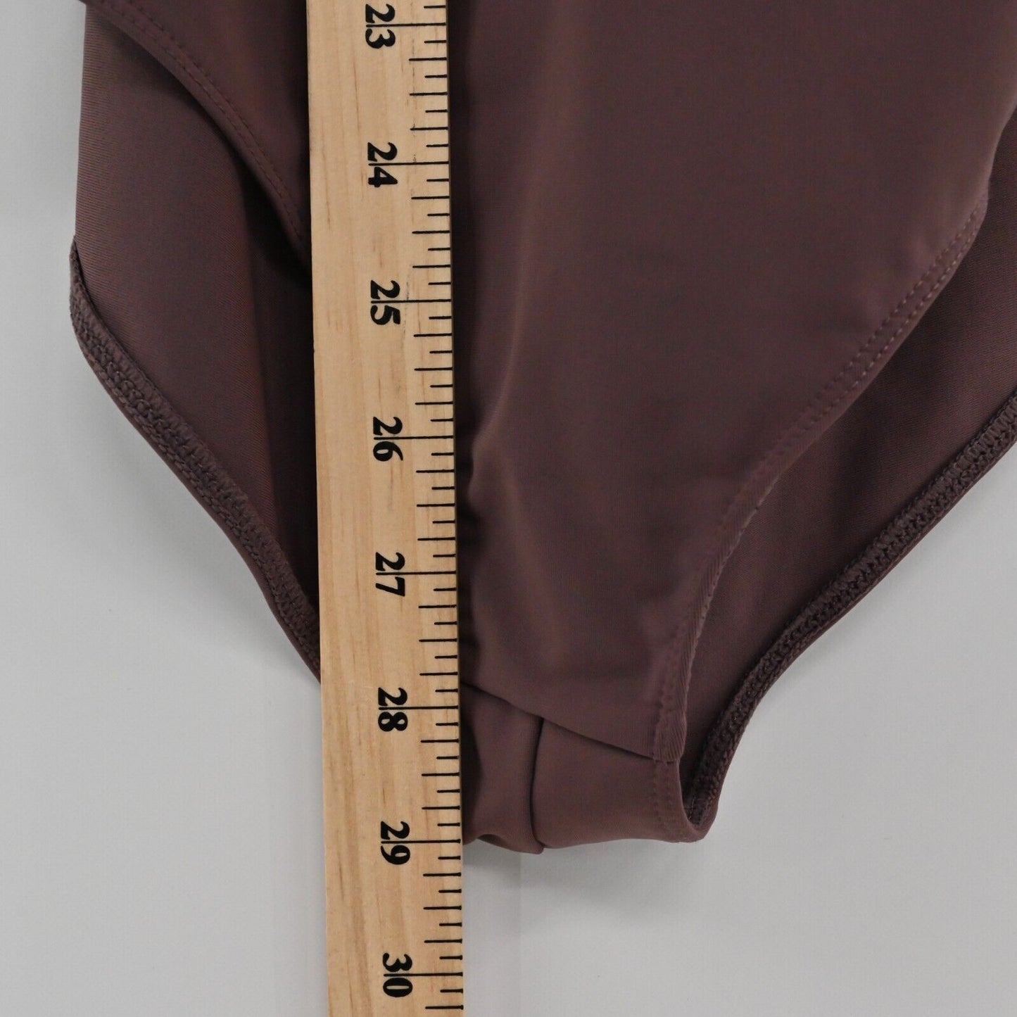 FREE PEOPLE Bodysuit Womens Size M Maroon Cutout Side Round Neck Movement Zip