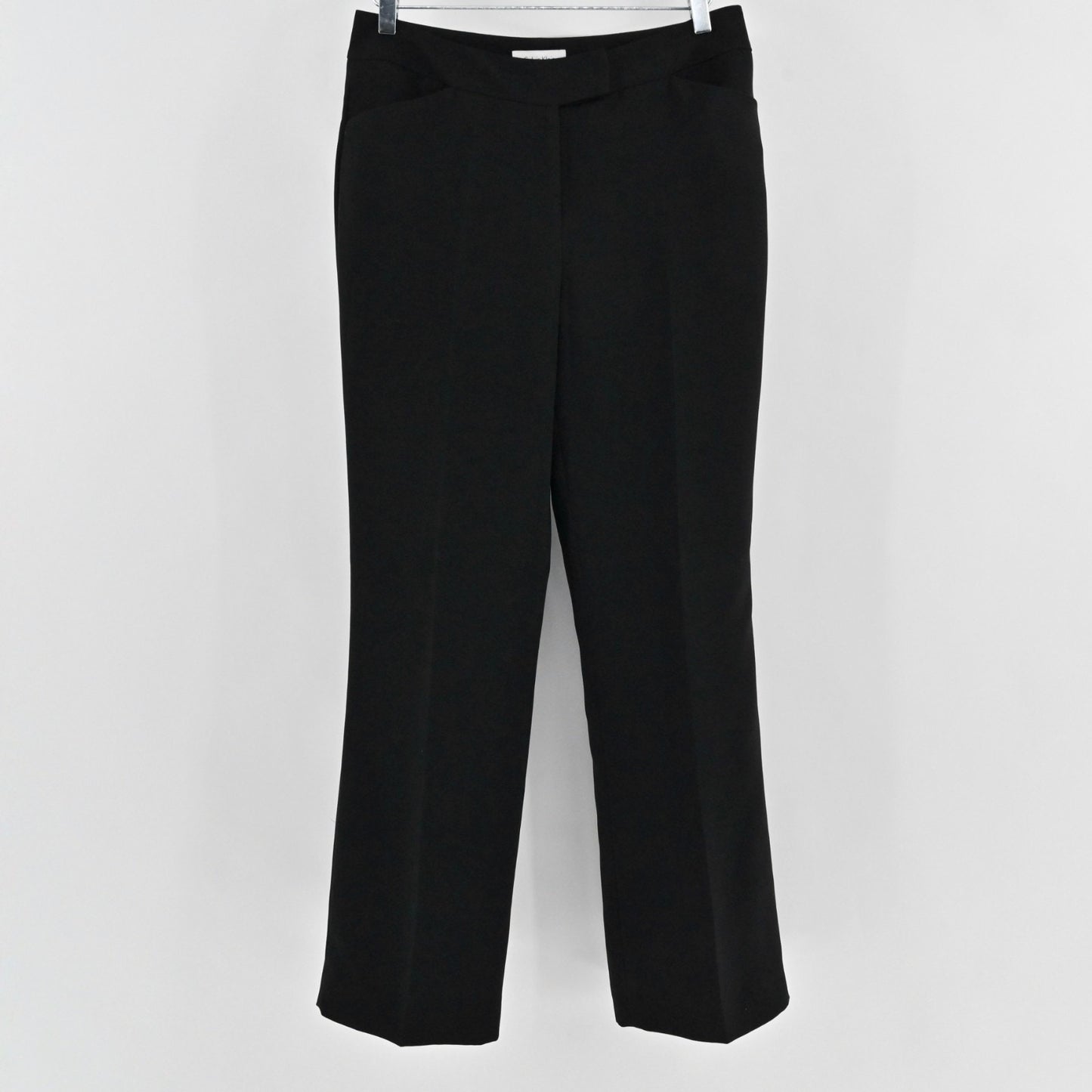 Calvin Klein Classic Black Flared Dress Pants Womens Size 6 High Rise Career