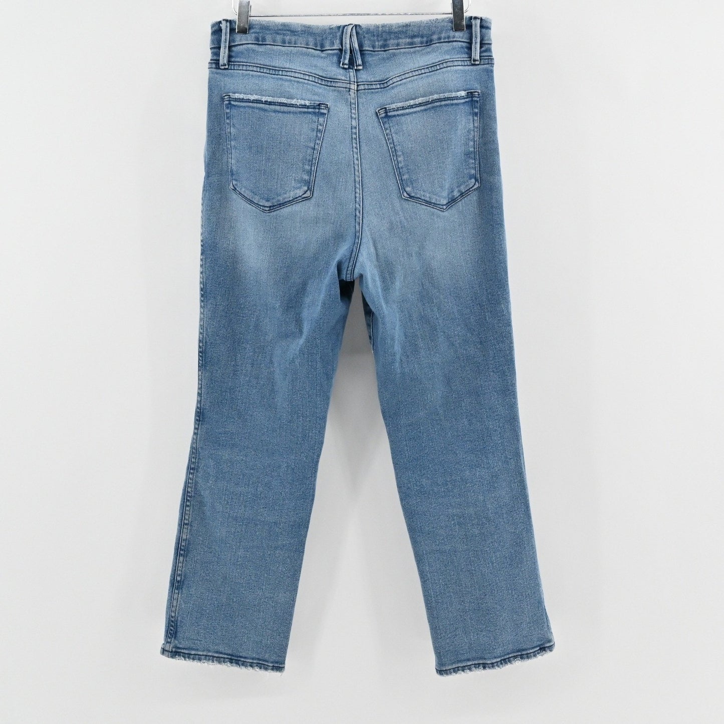Good American Womens Always Fits Good Legs Straight Jeans Size 32 Blue High Rise