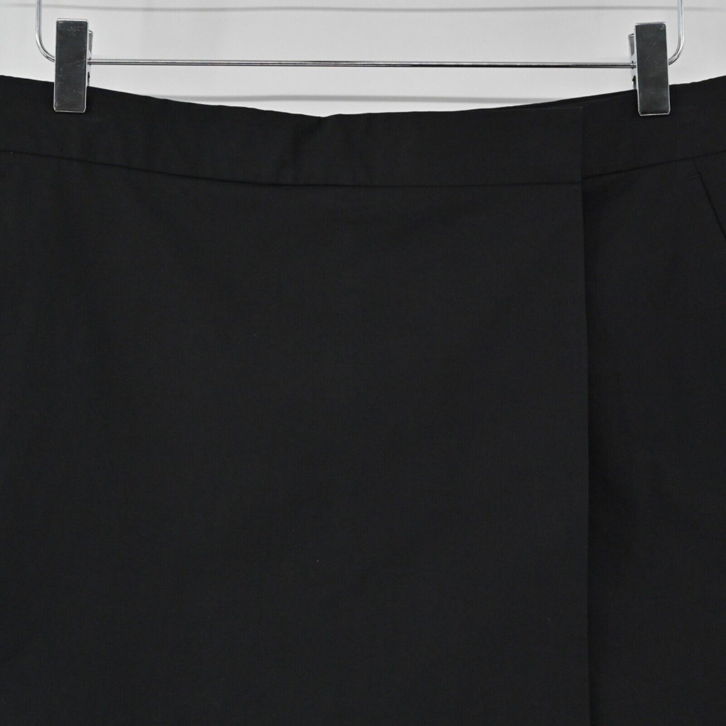 THEORY Skort Womens Sz 8 Black Cotton Blend Stretch High Rise Rileena Mini Wrap