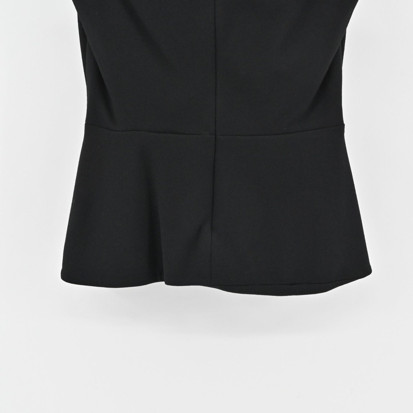 JASON WU Top Womens Size 6 Black Sleeveless Twist Front Ponte Peplum Blouse