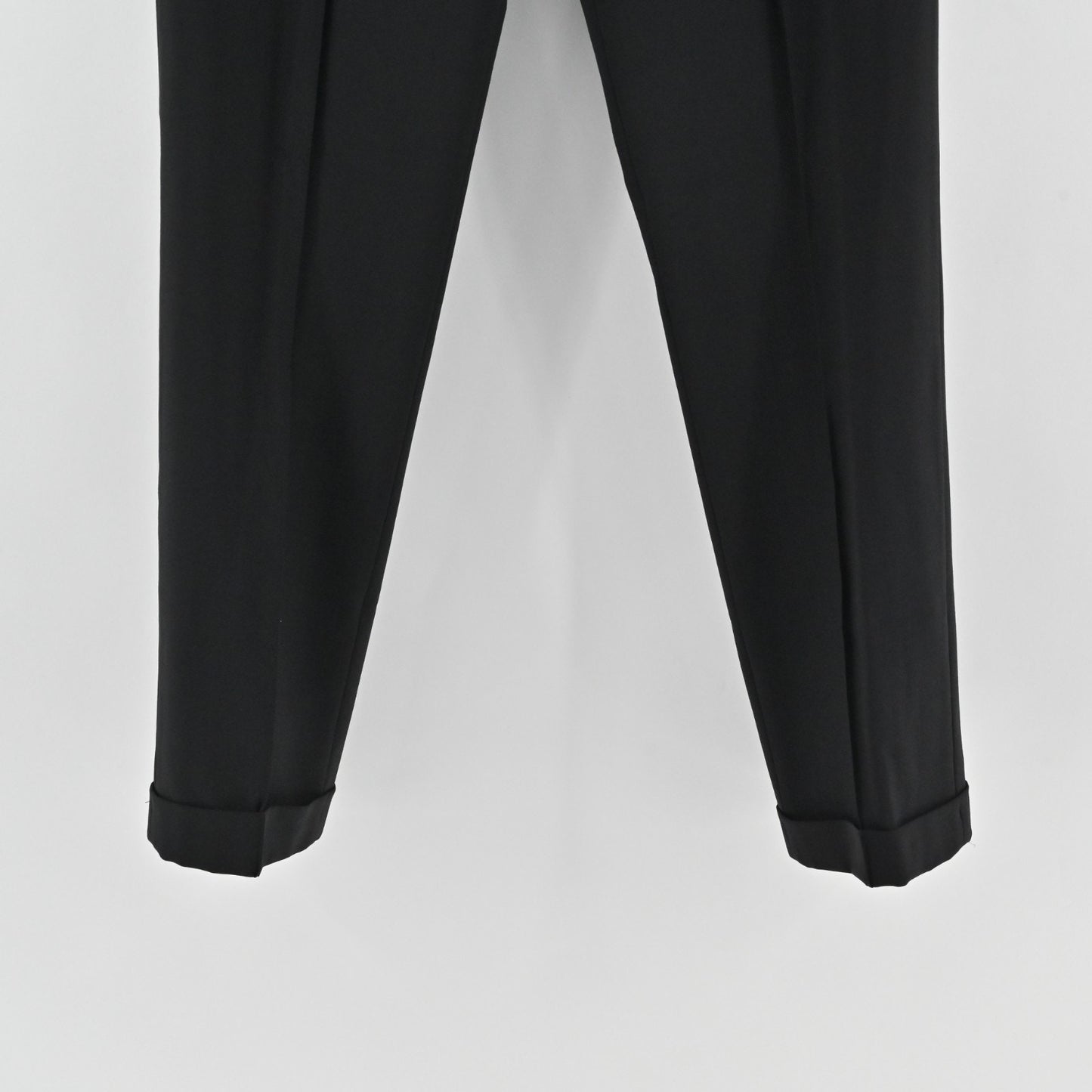 Cynthia Steffe Womens Wool Straight Trousers Size 8 Cuffed Black Pants Retro NEW