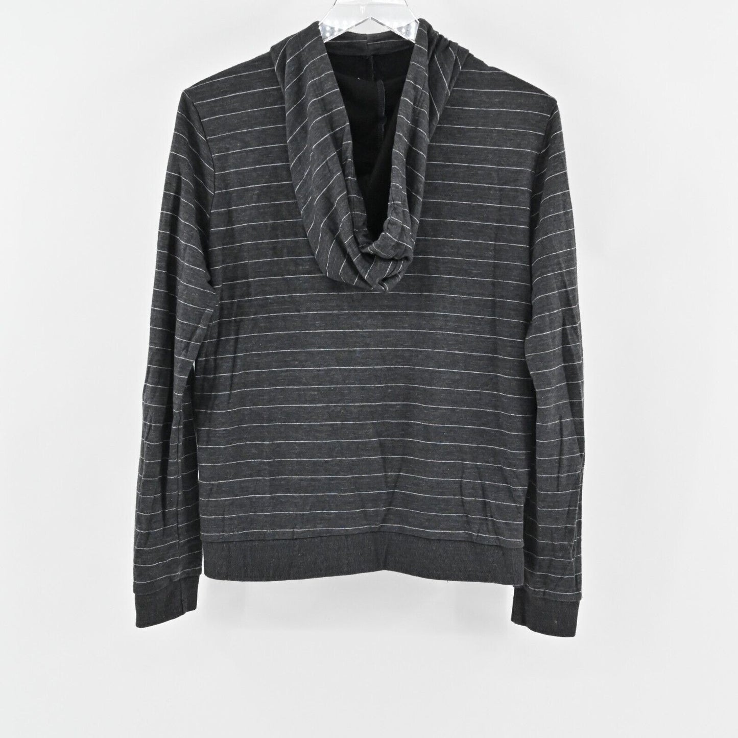 MARINE LAYER Womens Alden Hoodie Size M Double Knit Cowl Neck Stripe Sweatshirt