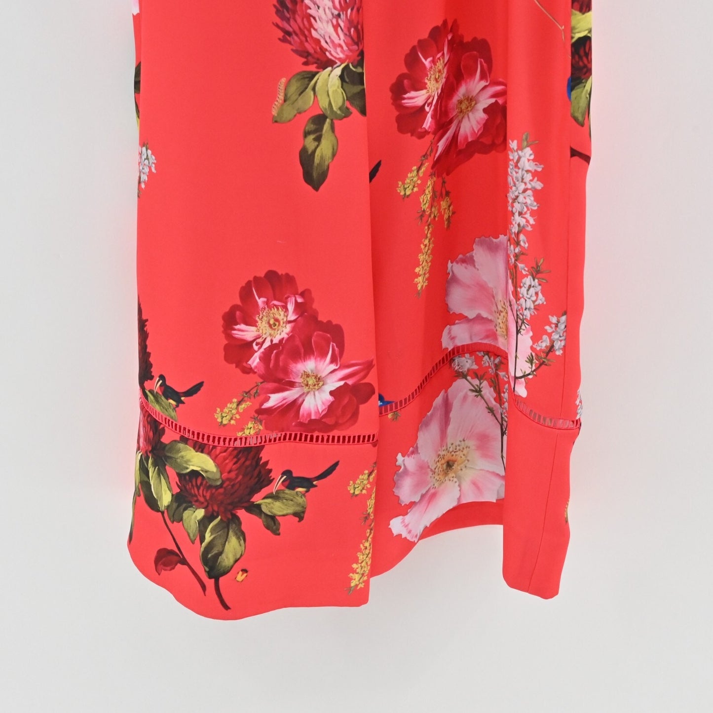 TED BAKER Jumpsuit Womens Size S Piiper Wrap Belted Berry Sundae Red Floral