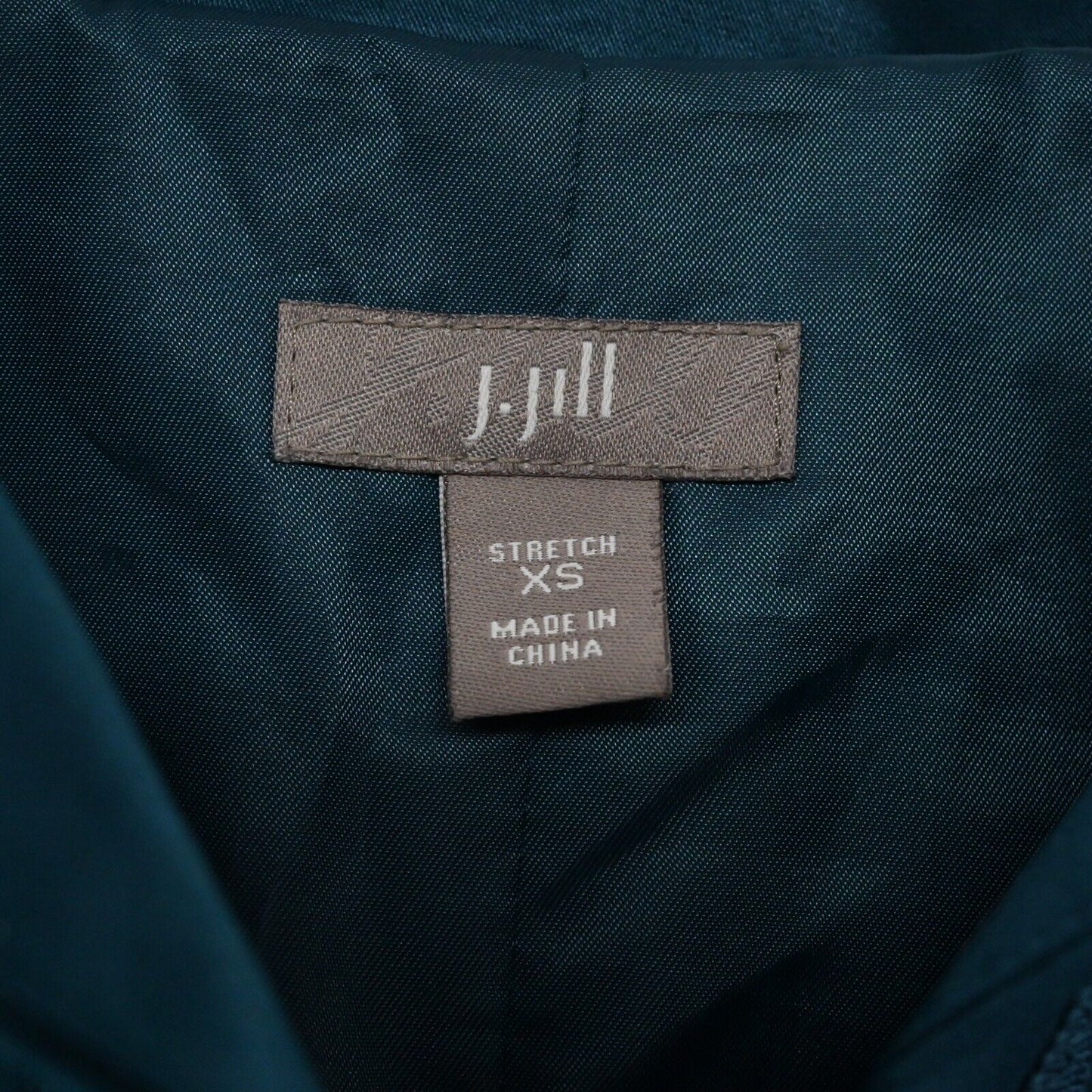 J JILL Jacket Womens Size XS Cropped Swing Opera Lagenlook Cape Teal Peacock