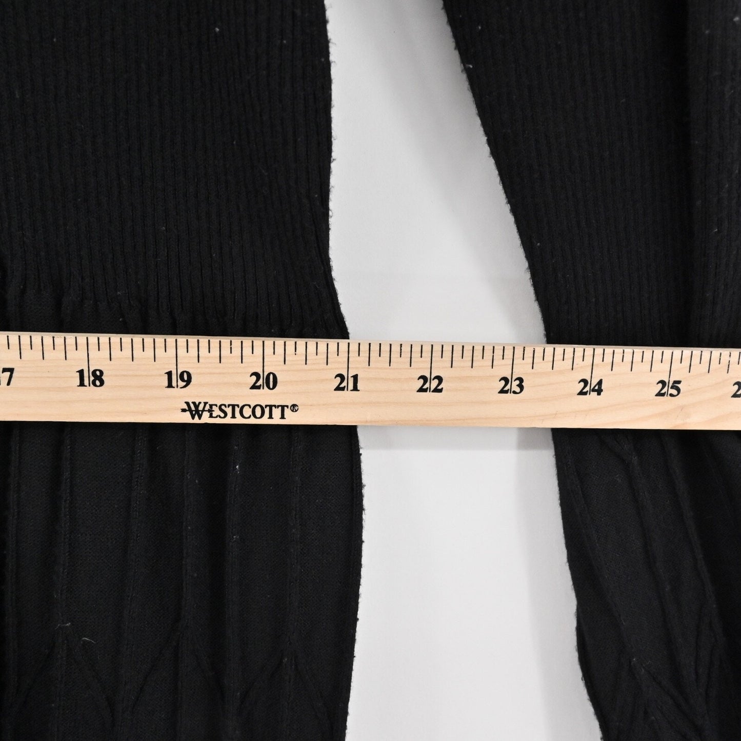 DRAPER JAMES Sweater Dress Sz XL Black Pleated Mock Neck Puff Sleeve Retro RSVP