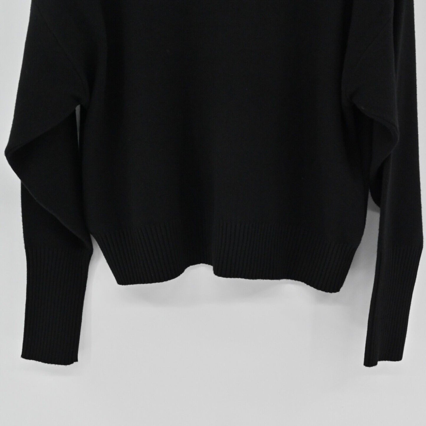 ZARA Cardigan Womens Sz M Black Exaggerated Collar Button Minimalist Retro Chic