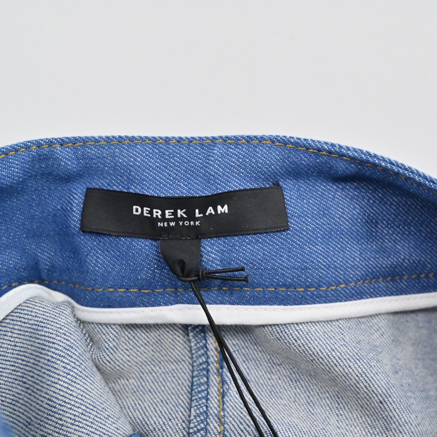 DEREK LAM Jeans Womens Sz 10 Wide Leg Sailor Button High Rise Flare Retro $795