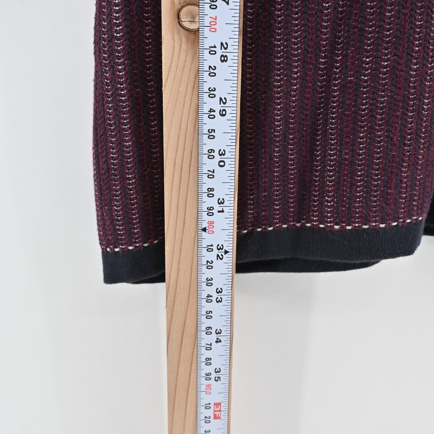 DEREK LAM Sweater Dress Size S 10 CROSBY Mini Wine Black Stripe Cotton Purple