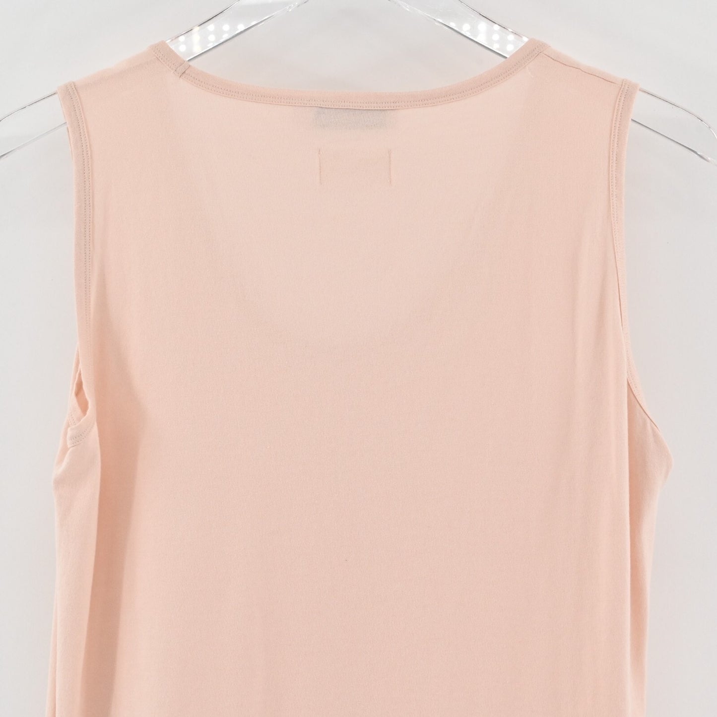 Vtg JIL SANDER Top Womens Size L Cotton Sleeveless Scoop Neck Tank Blush Pink