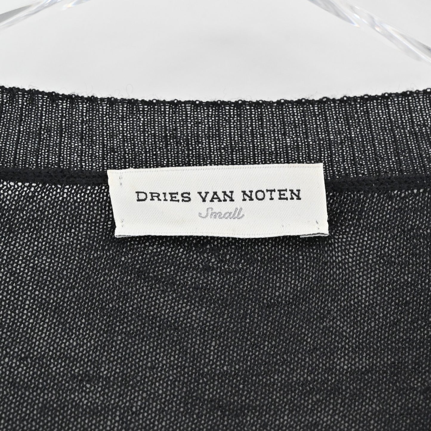 DRIES VAN NOTEN Sweater Womens Size S Floral Knit Cardigan Silk Wool Linen Blend