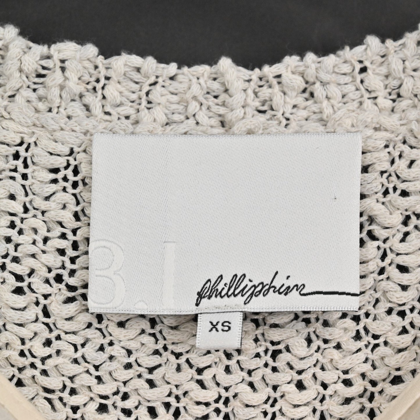 PHILLIP LIM Sweater Womens Size XS Linen Blend Knit Sleeveless Neutral Granola