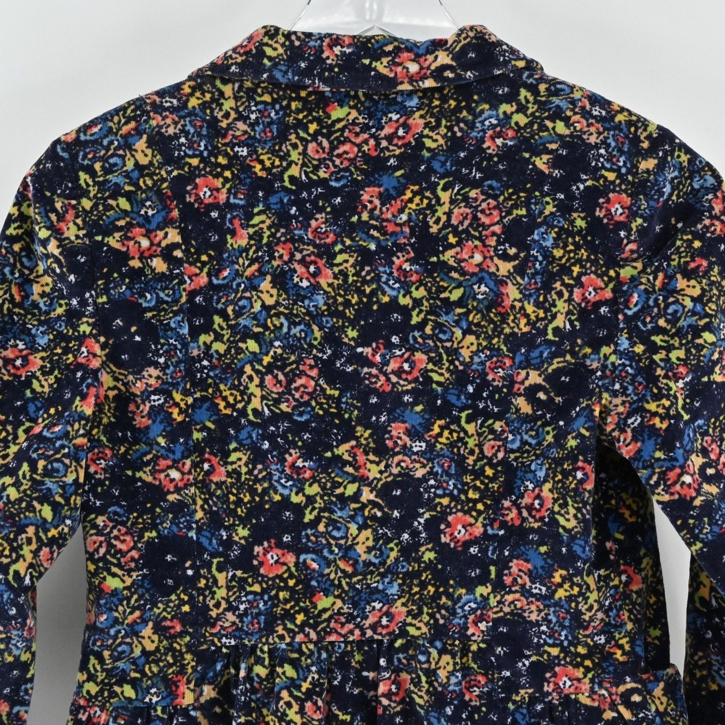 Anthropologie Cartonnier Dusk GARDEN Cord Blazer Size 4 Floral Peplum Jacket