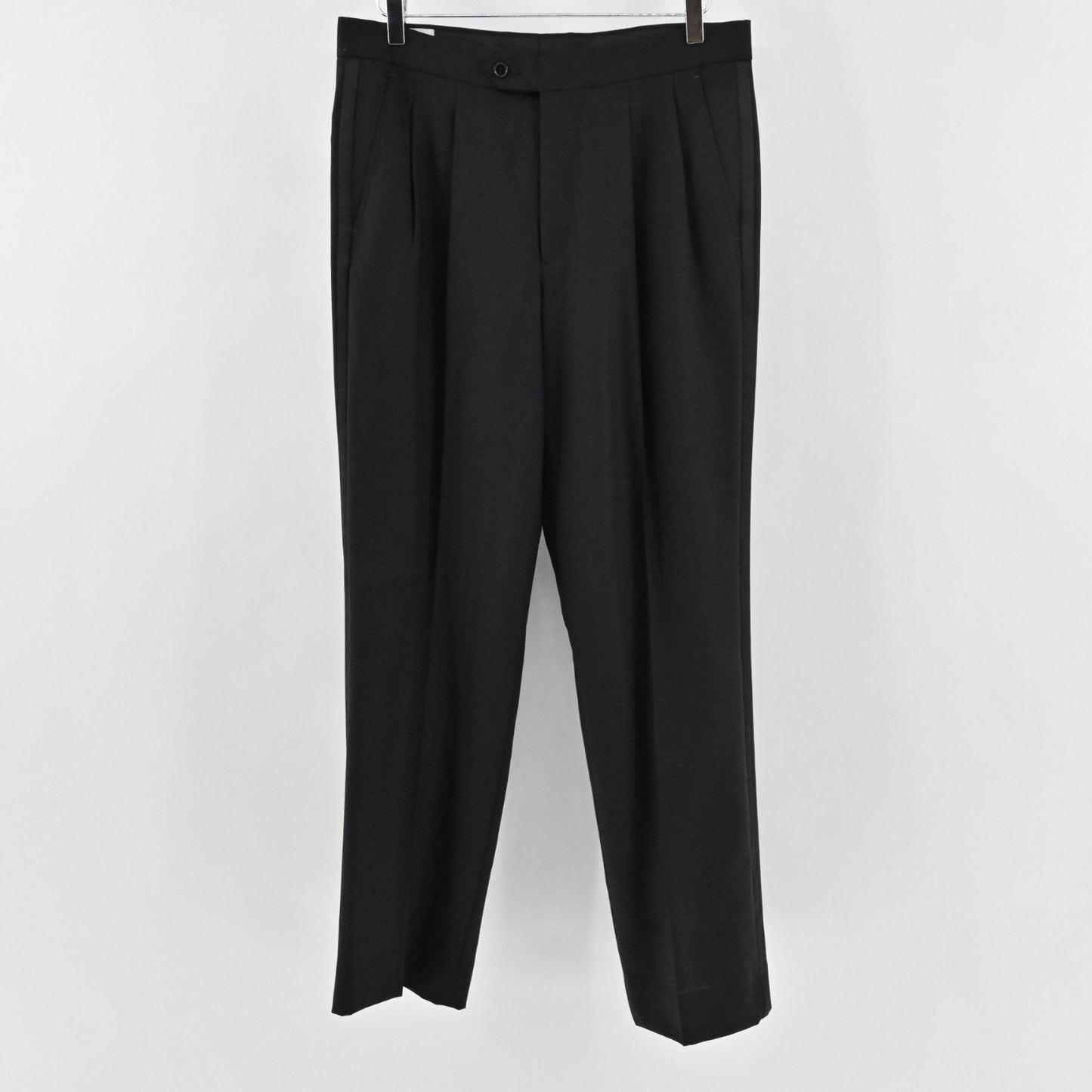 Calvin Klein Mens Classic Black Pleated Straight Leg Dress Pants Size 33R Career