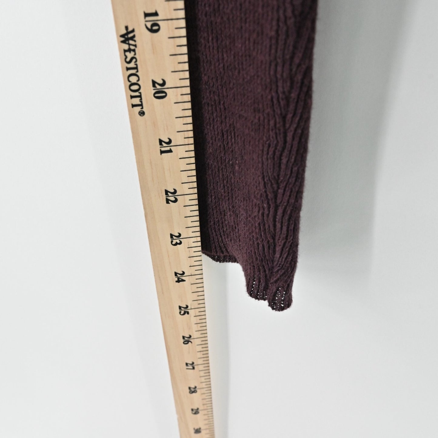 EILEEN FISHER Cardigan Sweater Womens Size PP Dark Burgundy Organic Linen Knit