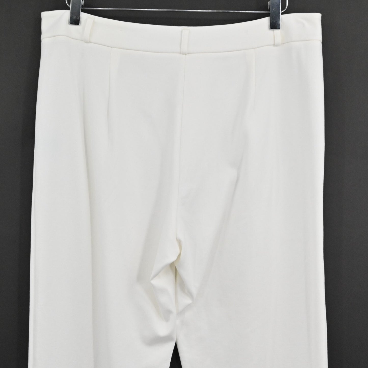 J MCLAUGHLIN Womens Pants Size 12 White High Rise Straight Stretch Slit Hem
