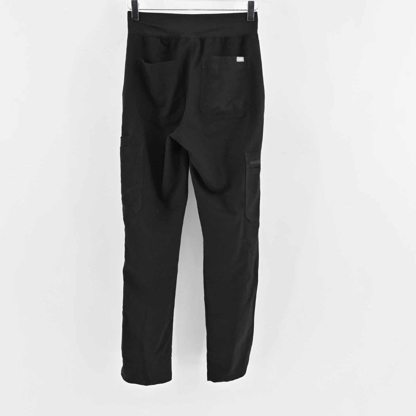 FIGS Womens Scrub Yola Pants Size XS Black High Waisted Skinny Zip Pocket Casual