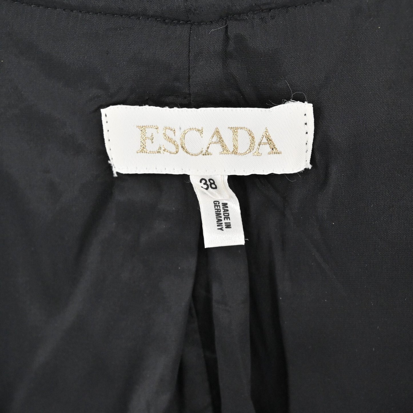 ESCADA Top Womens Size 38 Cap Sleeve Black Quiet Luxury Minimalist Office Career