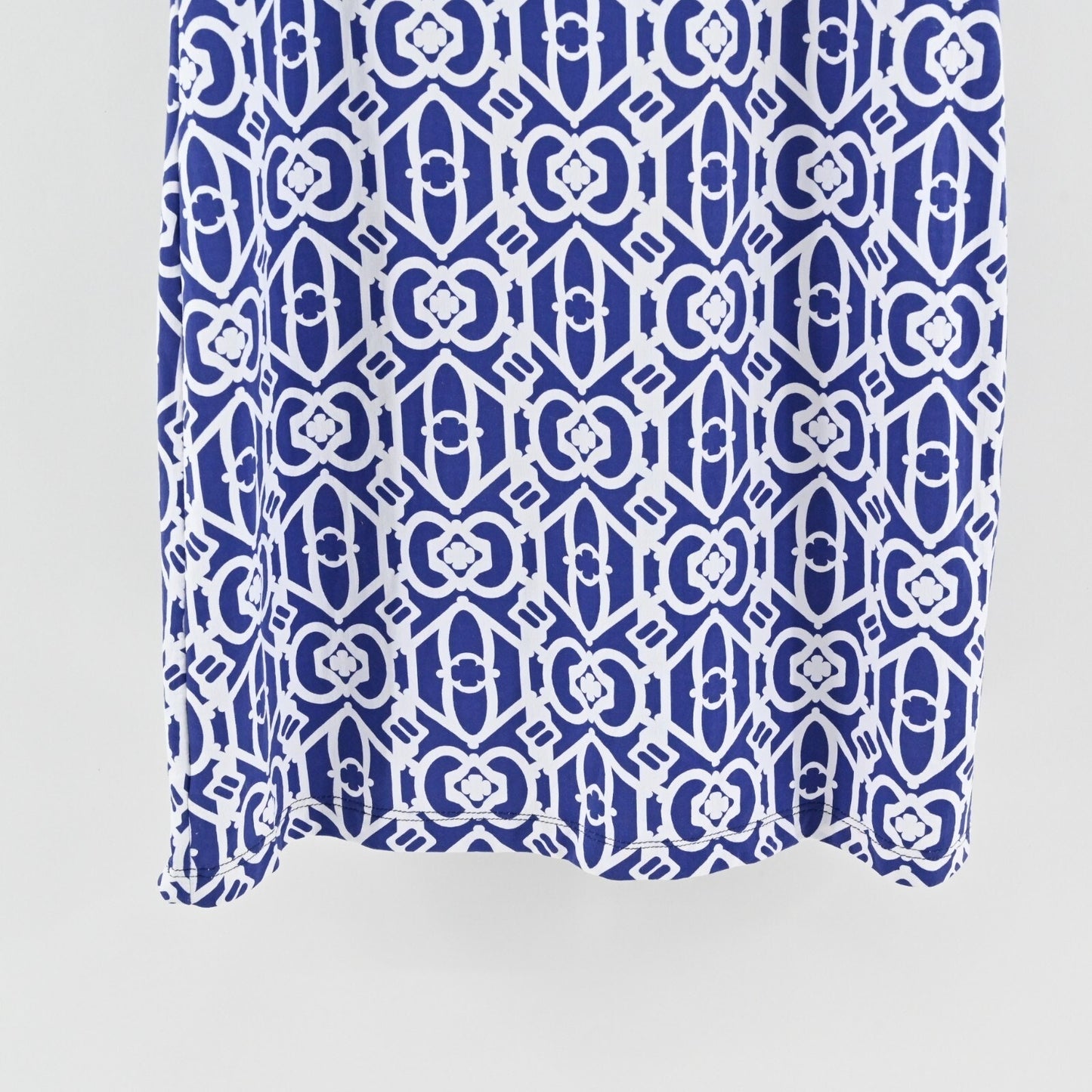 IBKUL Dress Size S Blue White Print Polo Stretch UPF 50+ Outdoor Preppy Outdoors