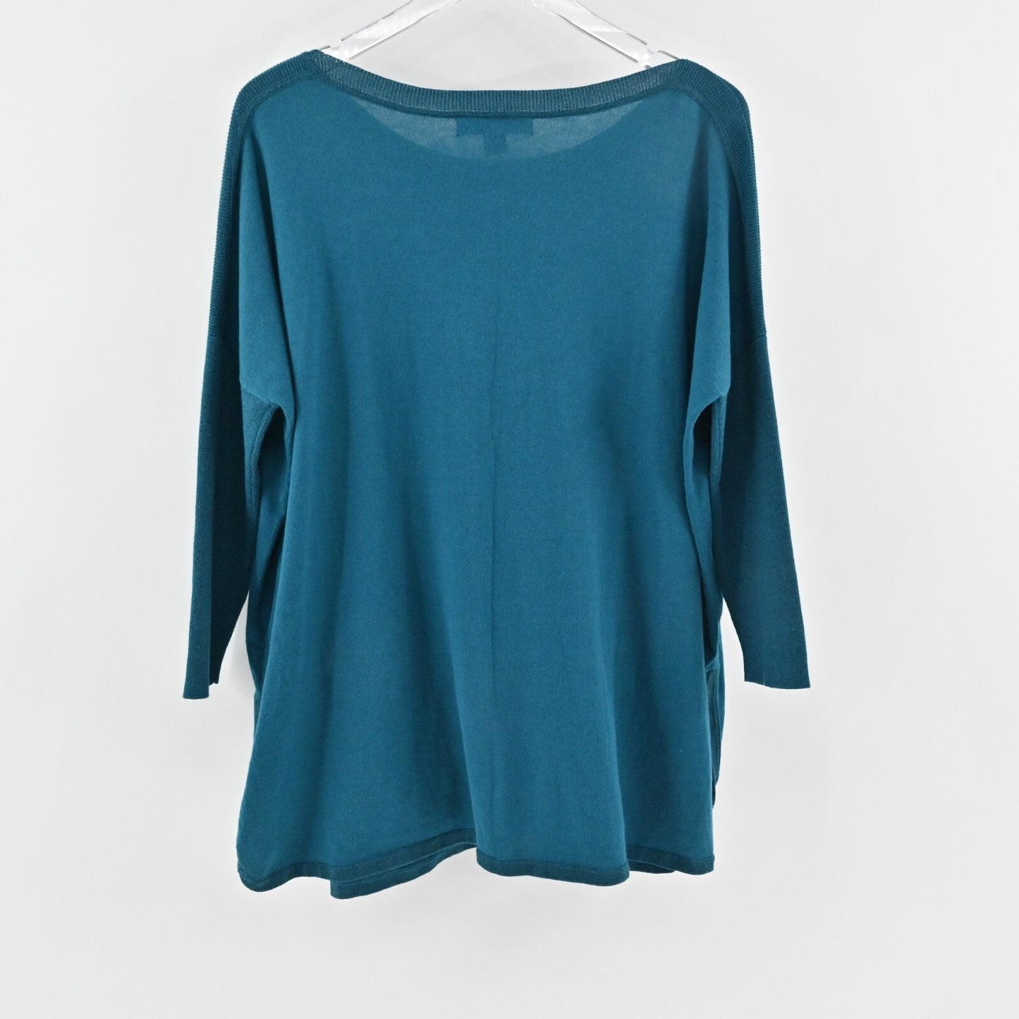 LILLY PULITZER Womens Cobo Boatneck Inky Sweater Size M Tidal Blue Metallic Knit