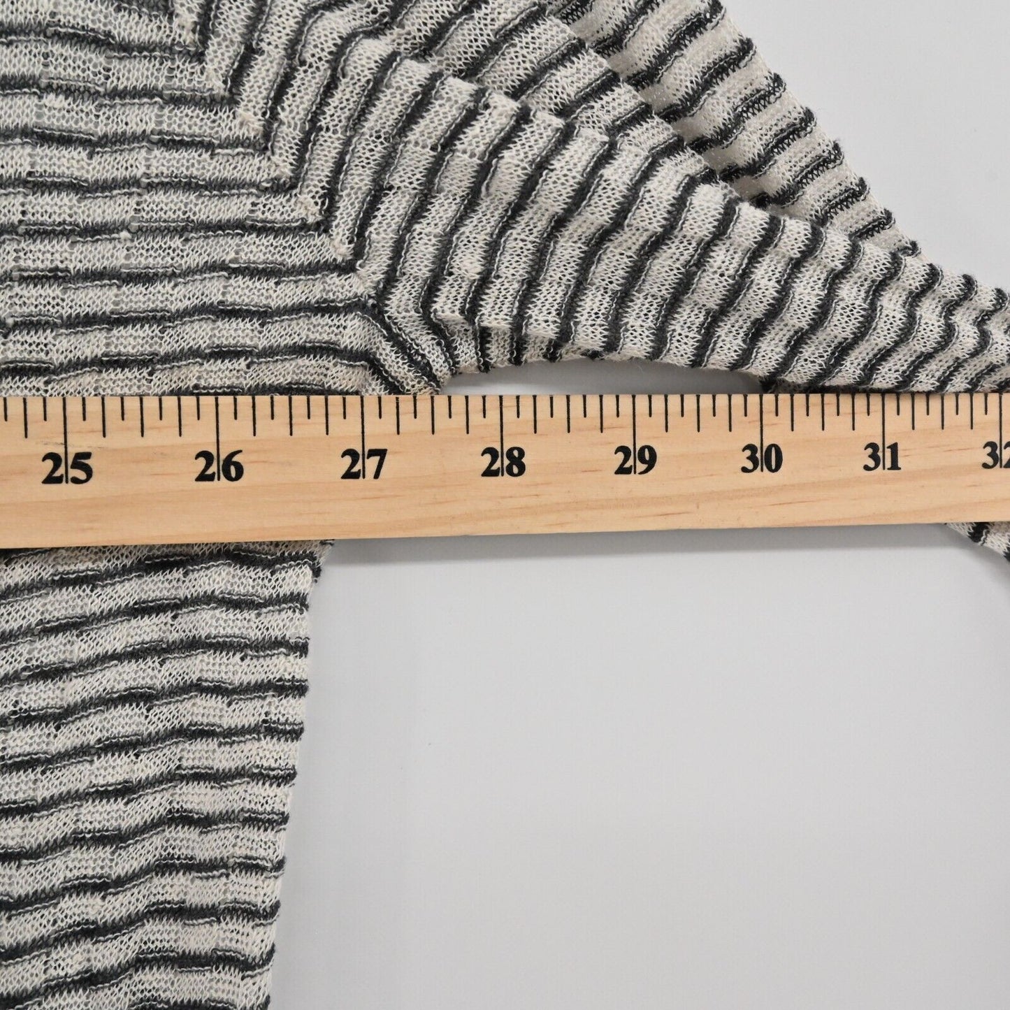 EILEEN FISHER Cardigan Womens Sz M Fine Organic Linen Crepe Knit Sweater Stripe