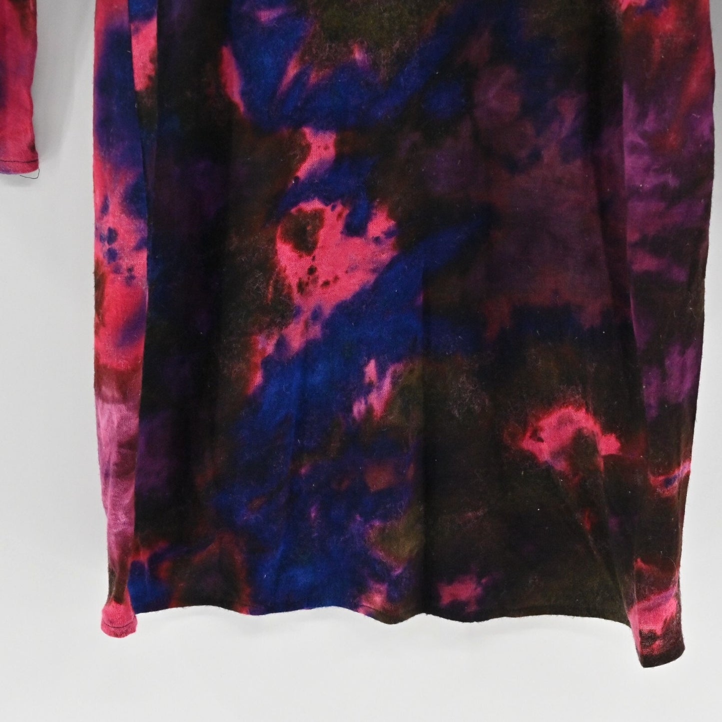 ALICE OLIVIA Womens Long Sleeve Knit Dress Sz S Pink Purple Floral Dopamine Mini