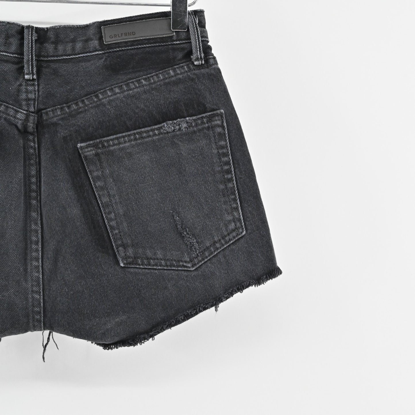 GRLFRND Womens Karolina Blackhearts Denim Shorts Size 27 Cutoff High Rise Jean
