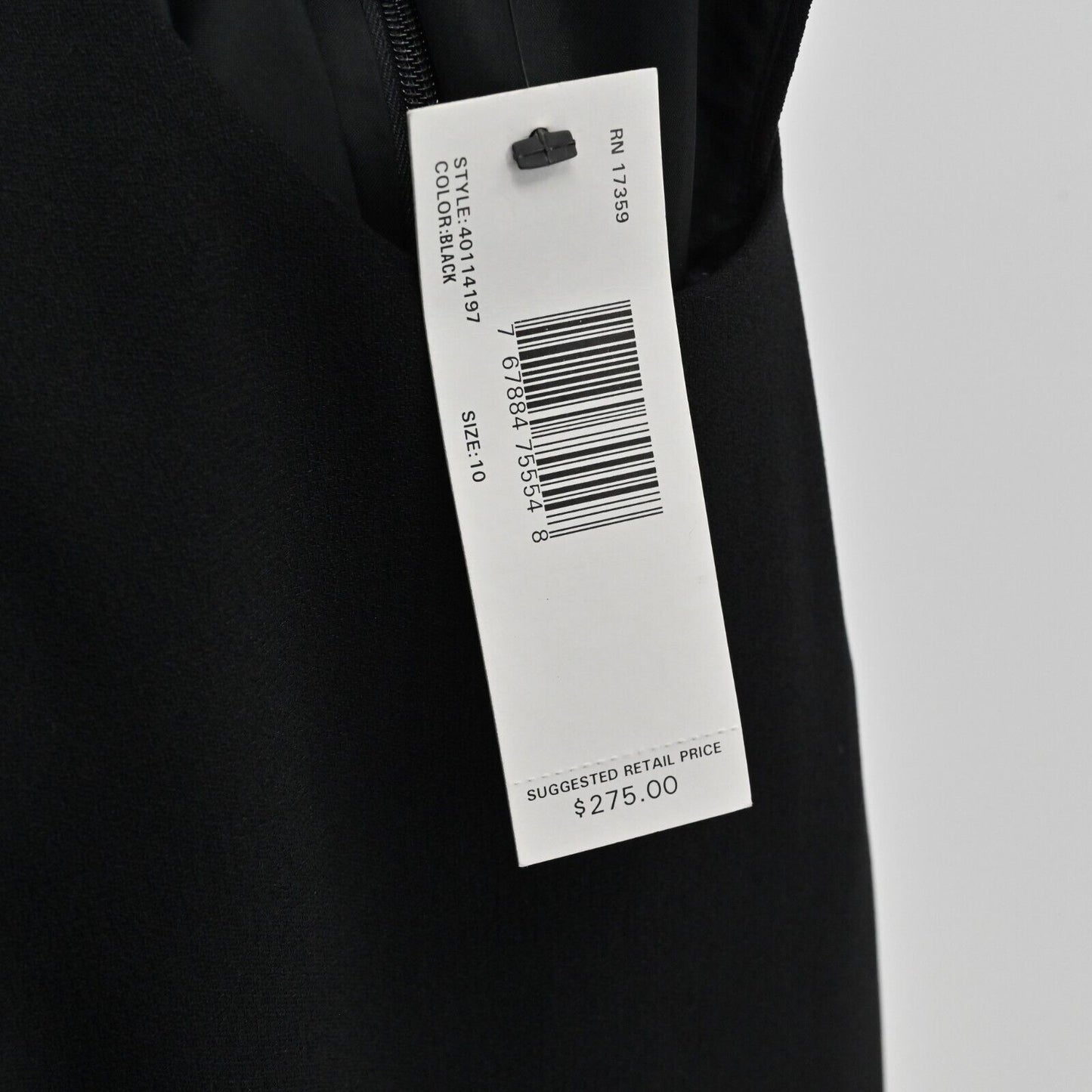 ELLEN TRACY Dress Womens Size 10 Linda Allard Sleeveless Solid Black Sheath NEW
