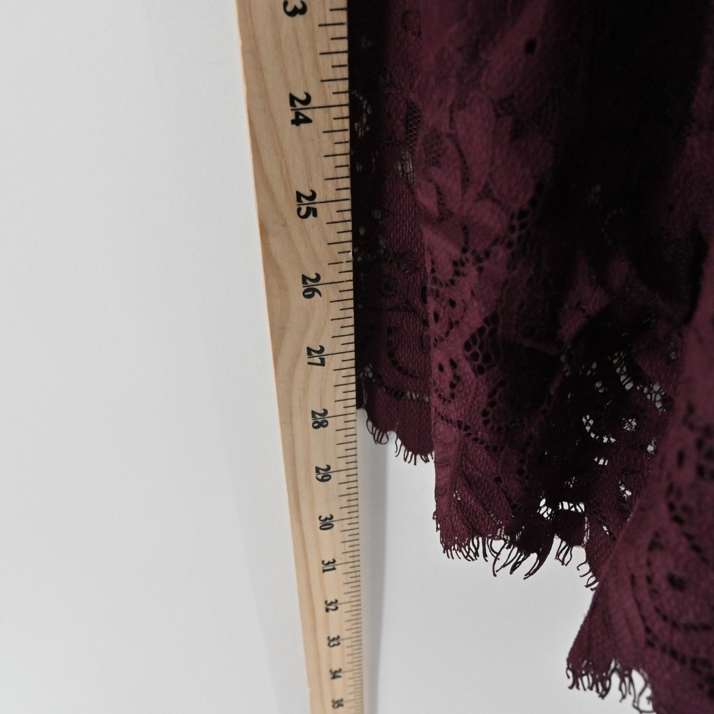 ALTAR'D STATE Boho Bell Sleeve Dress Sz L Shift Burgundy Floral Lace Whimsigoth