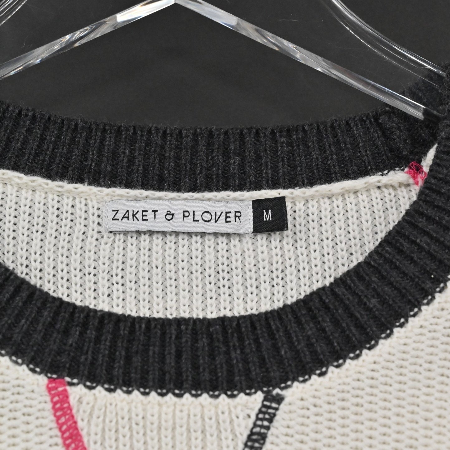 Zaket Plover Womens Cashmere Sweater Size M Knit Raglan Color Block Cozy Soft