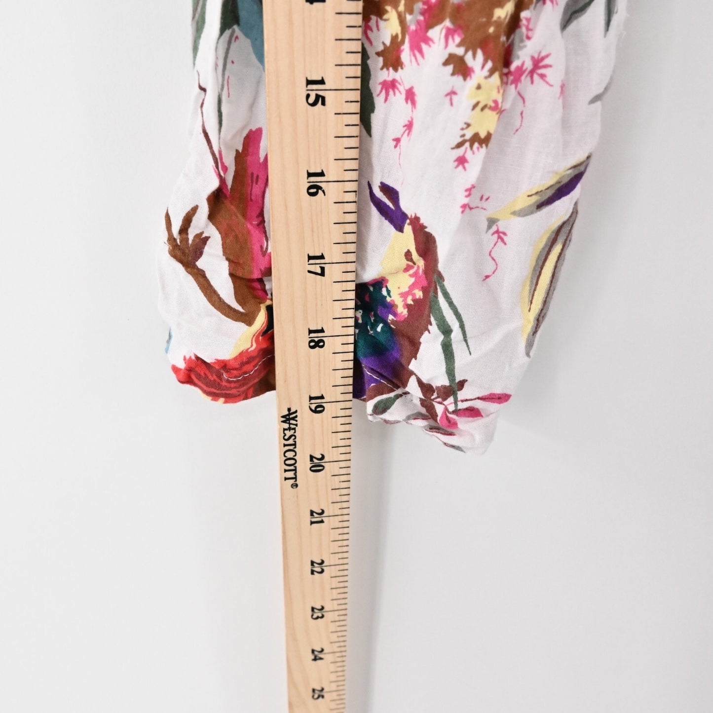GUADALUPE DESIGN Maxi Dress Size S Cotton Tie Neck Bird Floral Print Relaxed