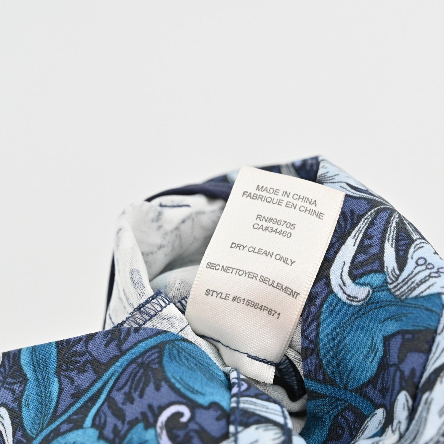 REBECCA TAYLOR Pants Womens Size 8 High Rise Bootcut Blue Floral Print Pocket