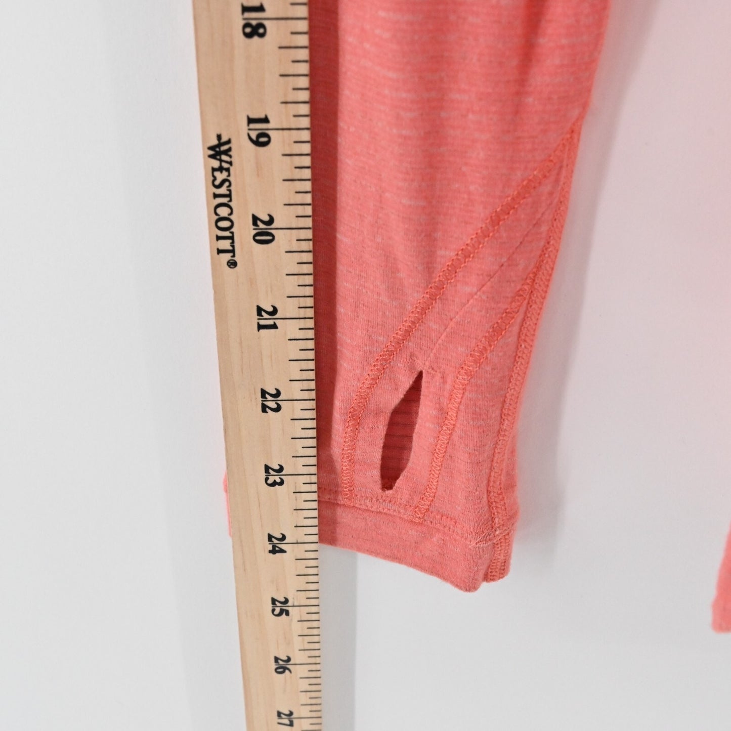 LULULEMON Top Womens Size L Turn It Up Coral Logo Athletic Activewear Running