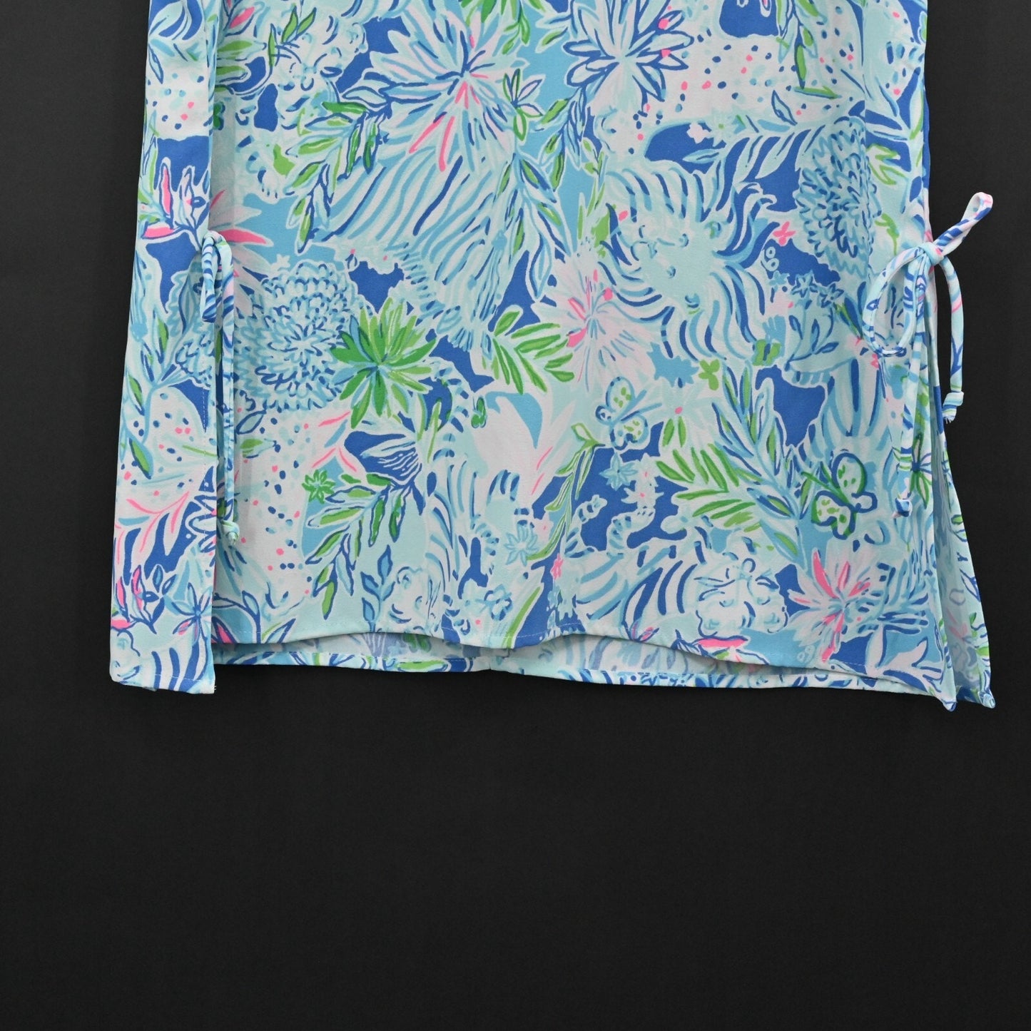 LILLY PULITZER Top Womens Size XL Donna Shift Tunic Coastal Blue Lion Around NEW