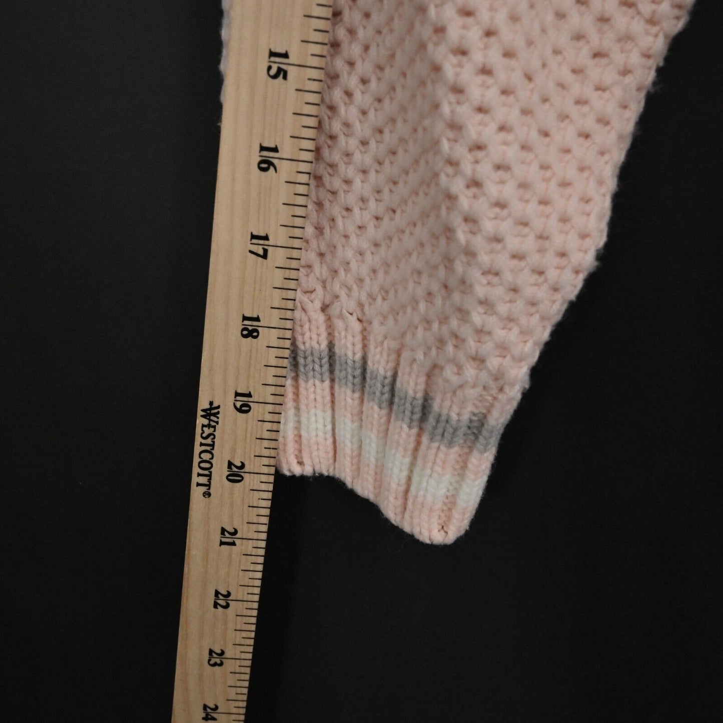 Vtg Pastel Sweater Size M Fairy Kei Plaid Chunky Knit Mock Neck Kawaii Cute Goth