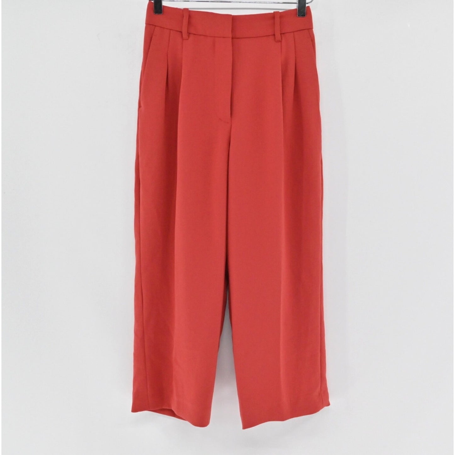 ARITZIA WILFRED Womens The Effortless Pants Size 2 Red Pleated High Rise Career