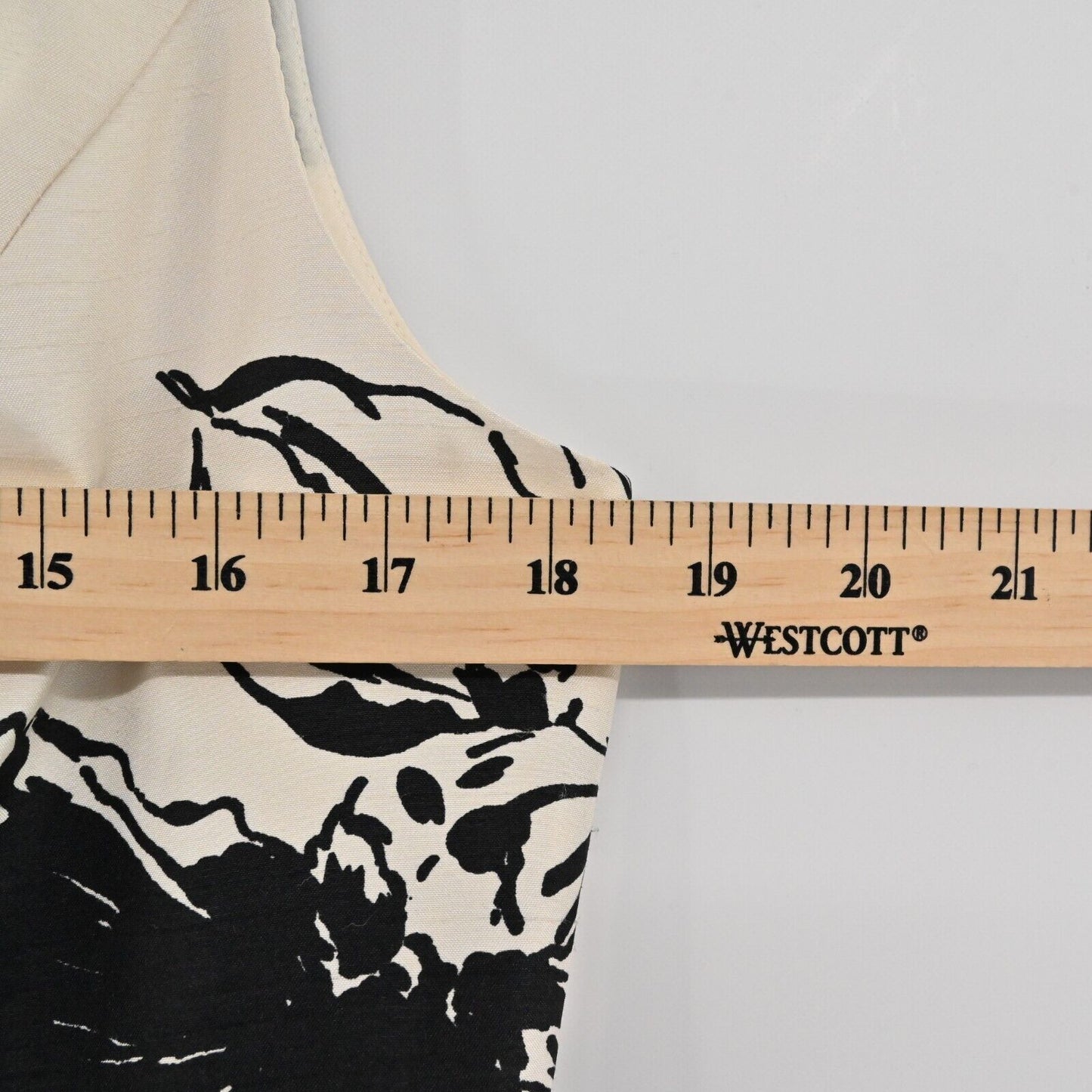 JESSICA HOWARD Dress Womens Size 8 VNeck Sleeveless Black Ivory Floral Fit Flare