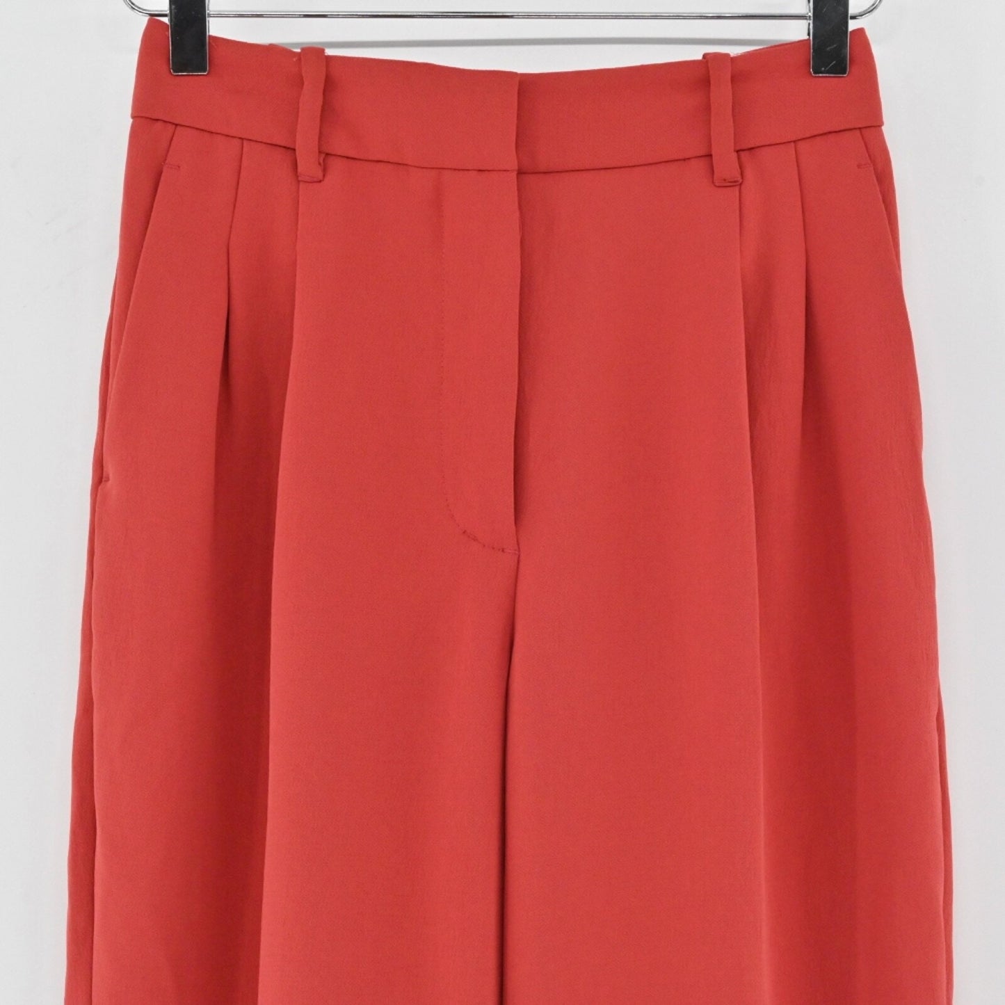 ARITZIA WILFRED Womens The Effortless Pants Size 2 Red Pleated High Rise Career