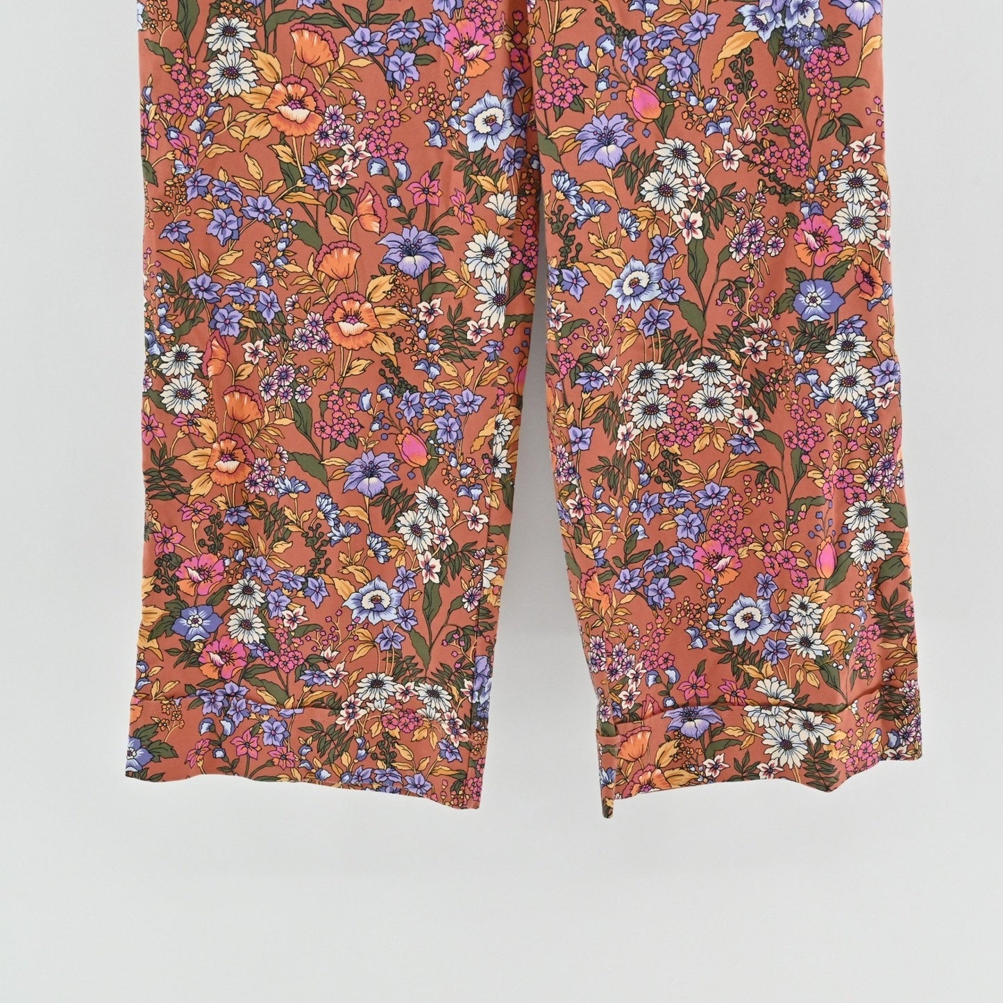 Anthropologie Maeve Flower Power Wide Leg Pants Pants Size 14 Floral Hippie Boho