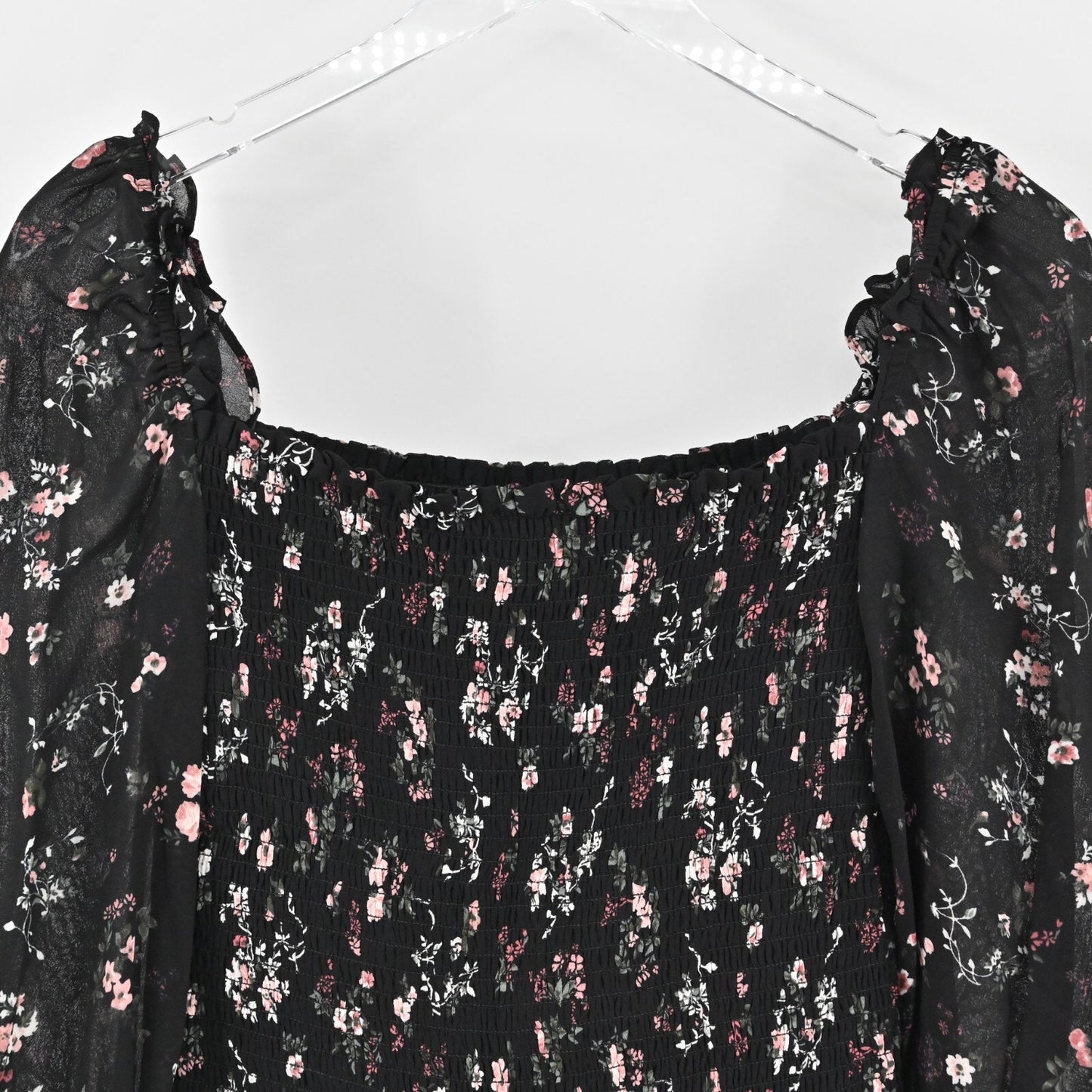 REFORMATION Top Womens Size XS Pinto Shirred Smocked Floral Jolene Print Blouse