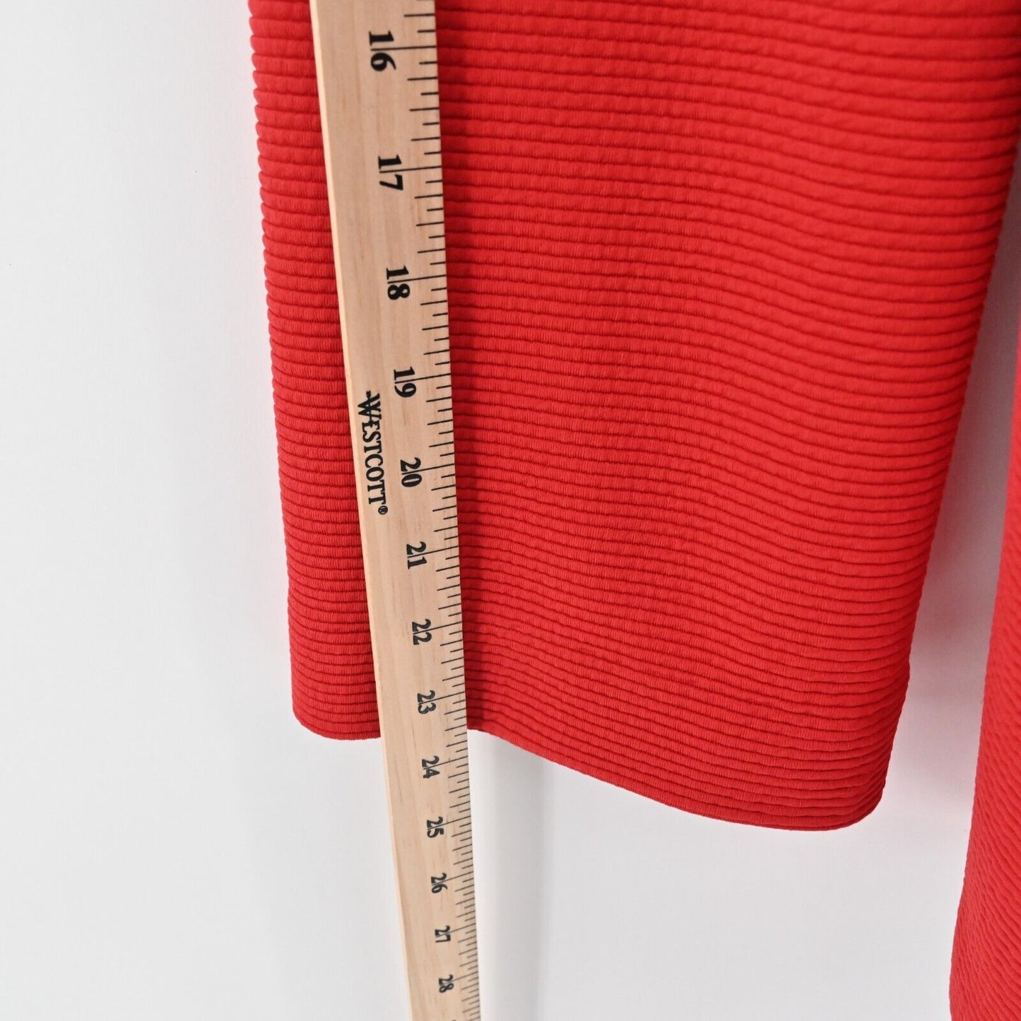 DAMEE INC Jacket Size M Red Ribbed Overcoat Black Button Front Retro Twee Mod