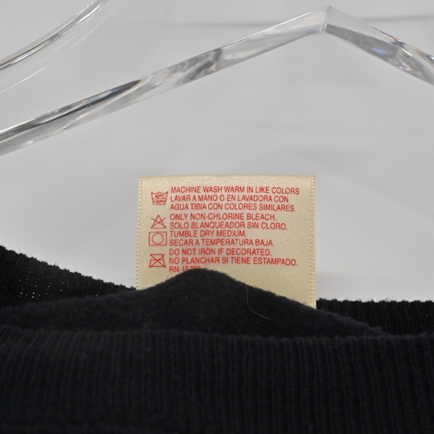 Vtg HANES Sweatshirt Womens Size L Black Glitter Puff Paint Autumn Birds USA 90s